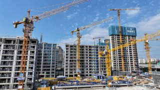 A China Resources property under construction in Nanjing, Jiangsu province, China, Sept 24, 2024. 